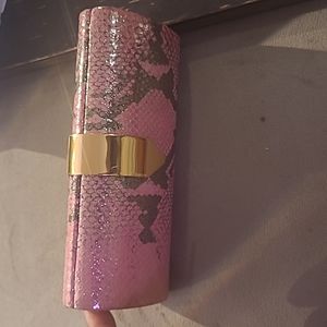 Pink hand clutch